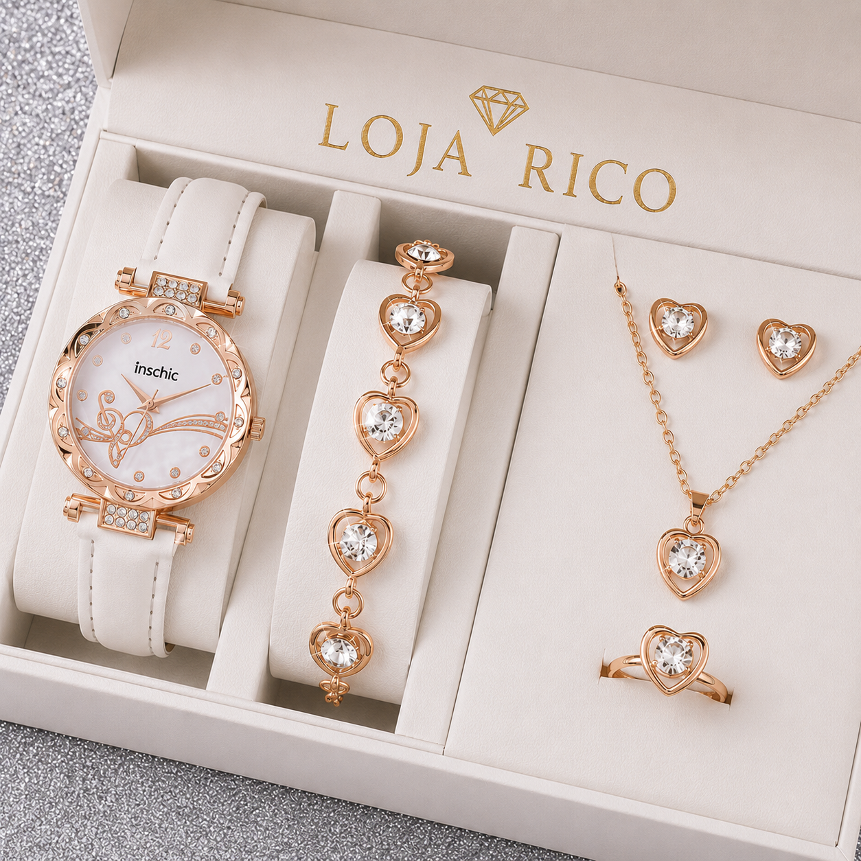 Conjunto 6 Pças Coração