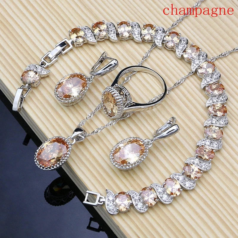 Conjunto Cristal Champagne