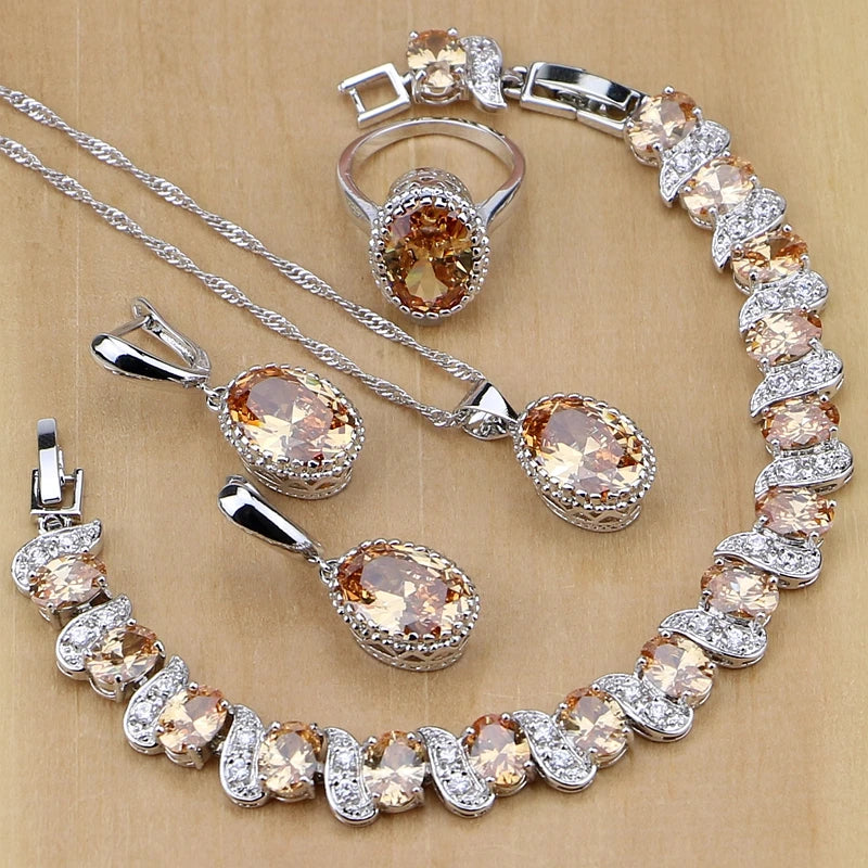 Conjunto Cristal Champagne