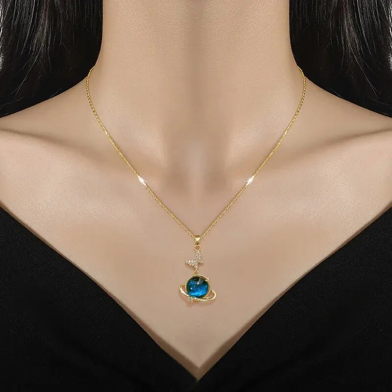 Conjunto Galáxia Saturno Zircônias