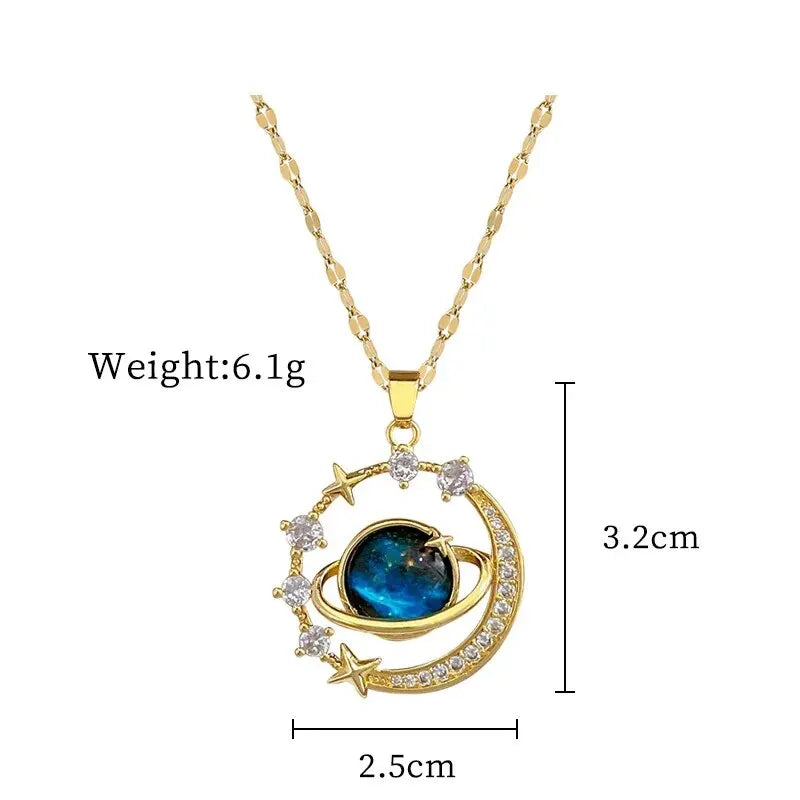 Conjunto Galáxia Saturno Zircônias