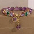 Pulseira Ametista e Cristais
