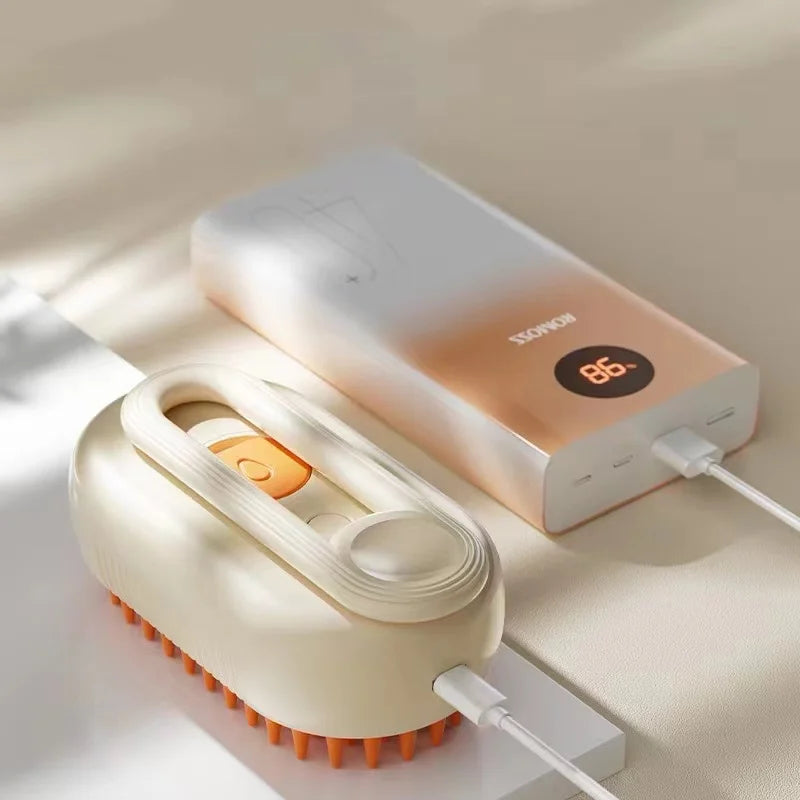 Escova Vaporizadora 3 em 1 para Cães e Gatos