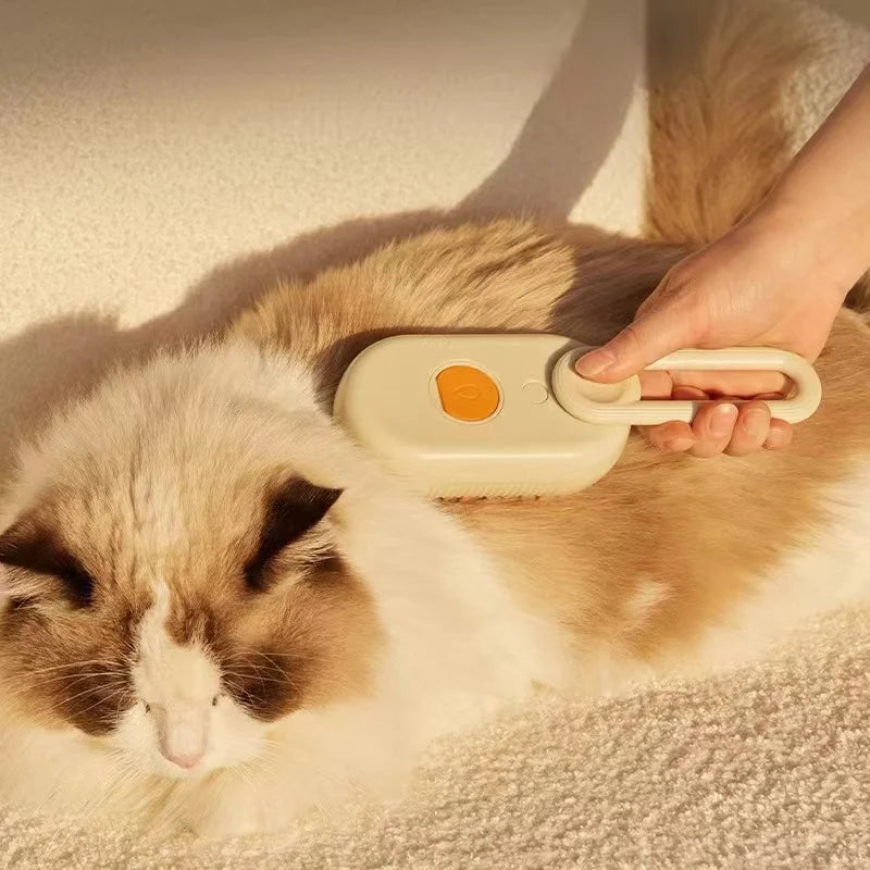 Escova Vaporizadora 3 em 1 para Cães e Gatos