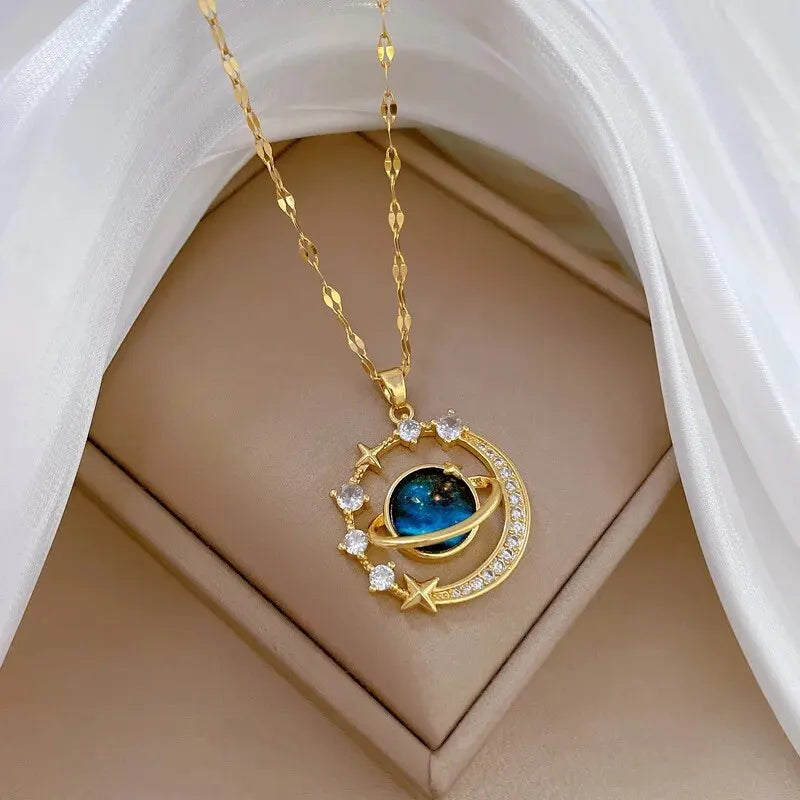 Conjunto Galáxia Saturno Zircônias