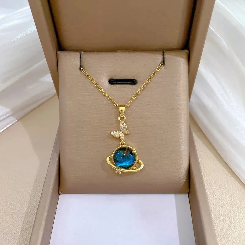 Conjunto Galáxia Saturno Zircônias