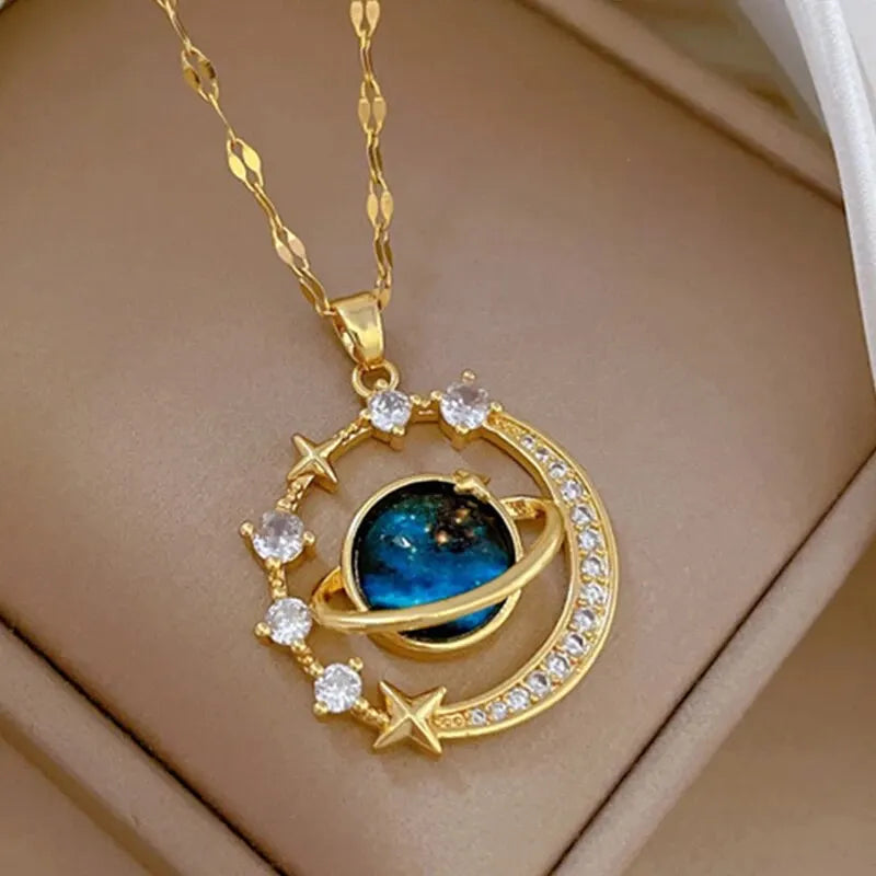 Conjunto Galáxia Saturno Zircônias