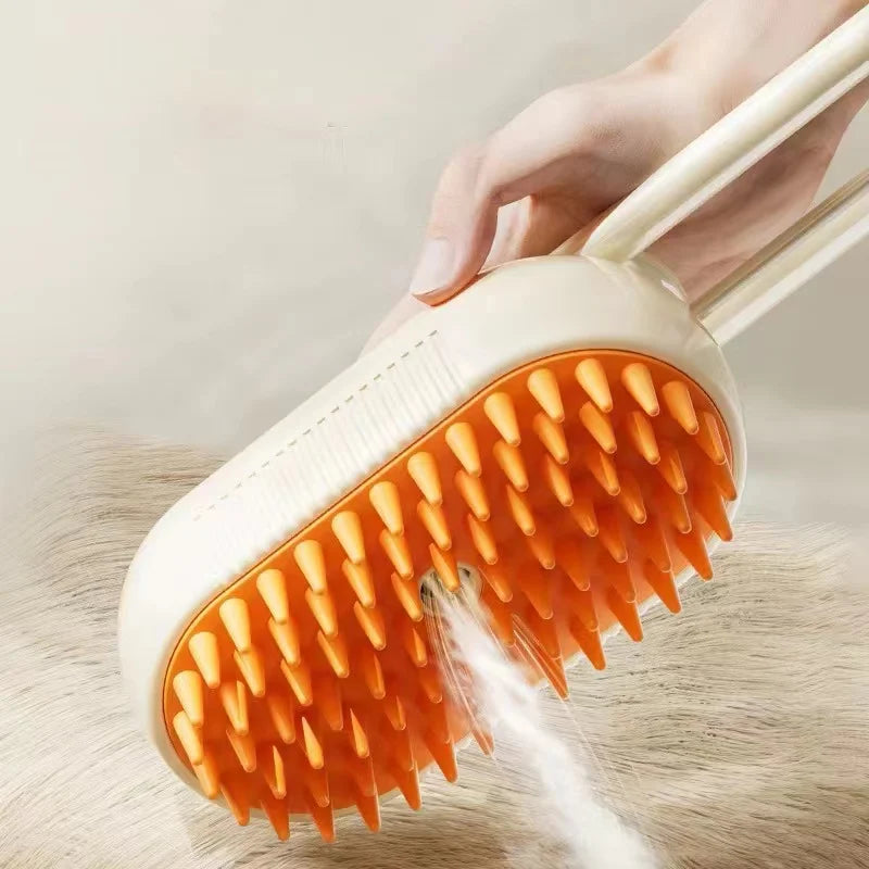 Escova Vaporizadora 3 em 1 para Cães e Gatos